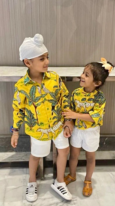 Yellow Safari Kids Shirt