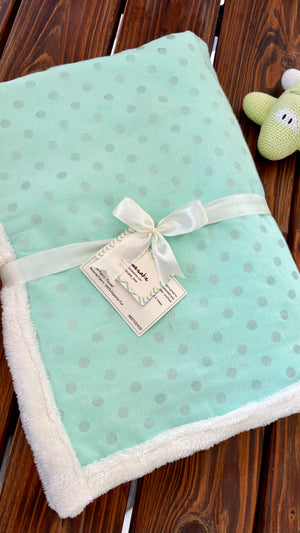 Mint Silver Polka Furry