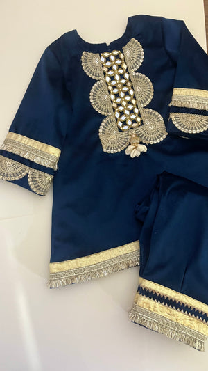 ‘Seher’ Navy Velvet Indianwear set