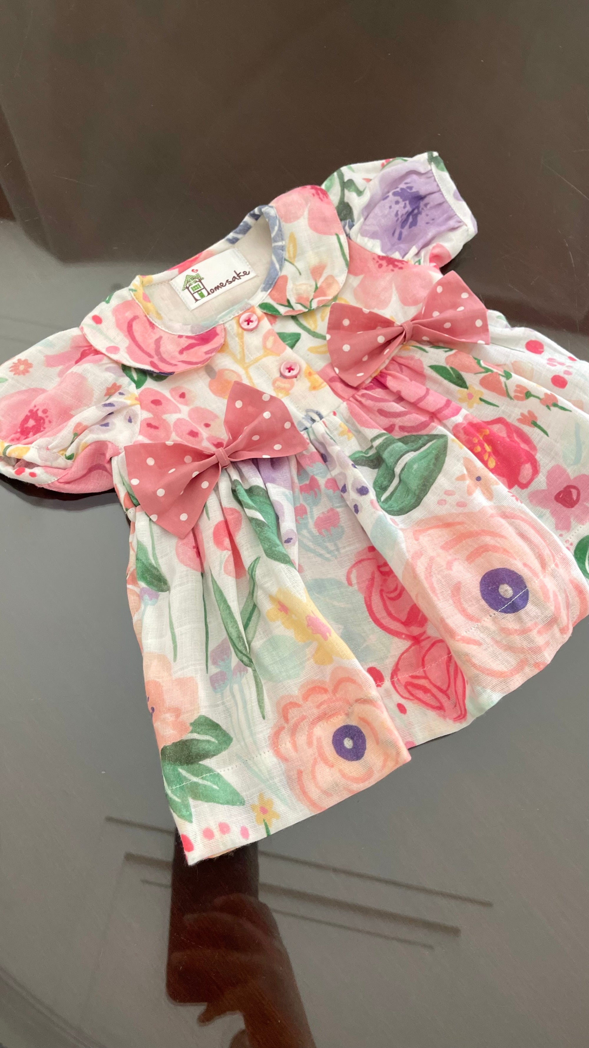 Peonies Blossom Baby Frock