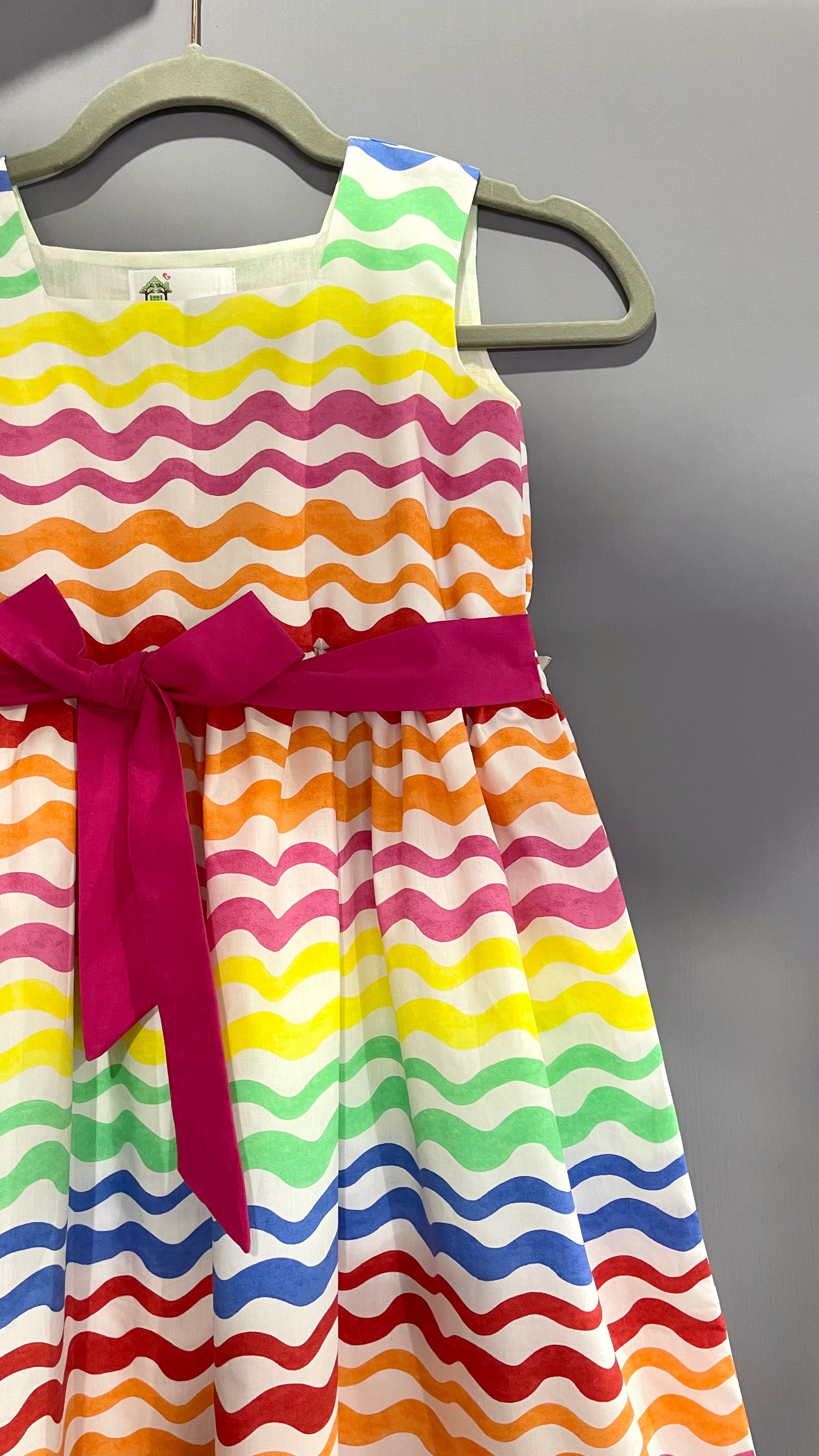 Rainbow Waves Girl's Dress